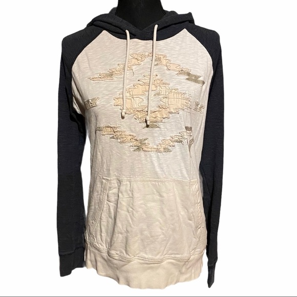 AEO Hooded Aztec Southwest Neutral Top XS - Picture 1 of 8
